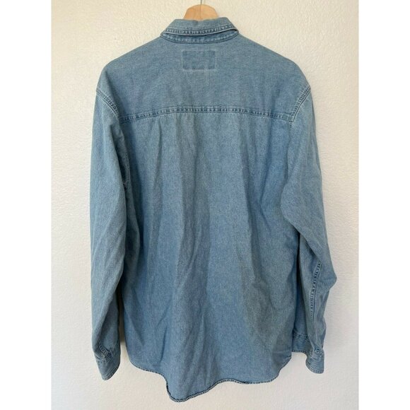 Harley Davidson Mens Denim Long Sleeve Button-Up Shirt M - Picture 5 of 5